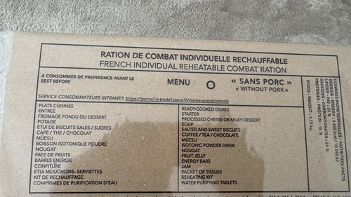 Ration militaire - ration,