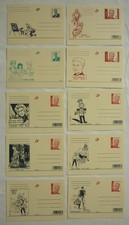 10 CARTES POSTALES PRÉPAYÉES – POSTE BELGE – HÉROS DE BANDE DESSINÉE