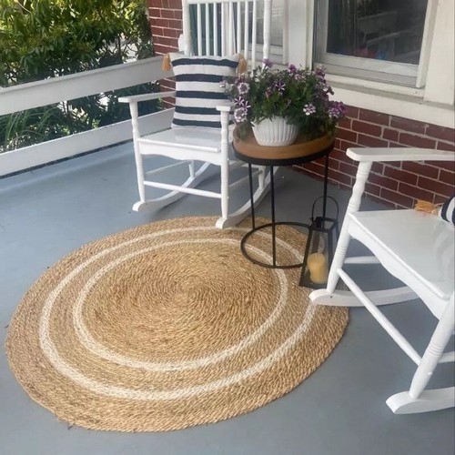 Tapis jute rond naturel - jute,
