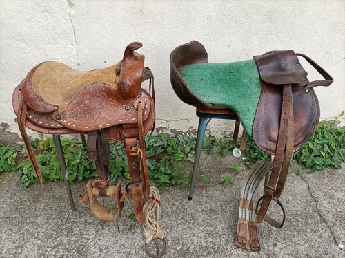 Lot selle poney cuir - 2,