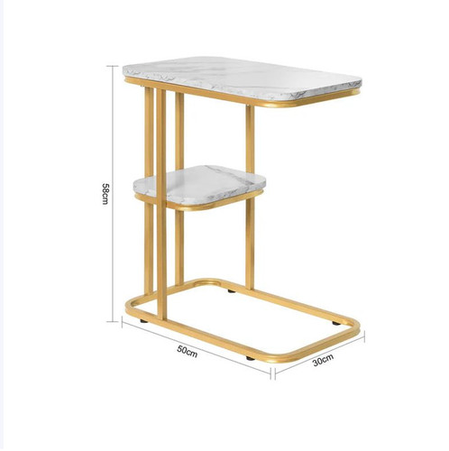 Table appoint effet marbre - d'appoint,