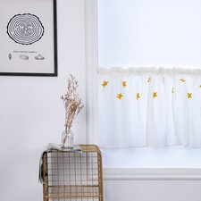 Rideau Court Brodé Pour