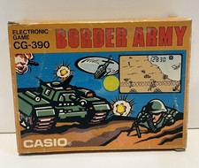 CASIO CG-390 BOXED VINTAGE LCD GAME RETRO 1984 BORDER ARMY CONSOLE USED TESTED