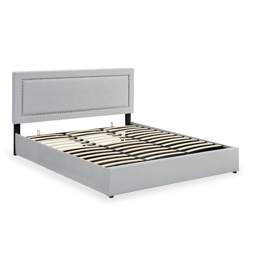 Lit coffre velours digo - lit,