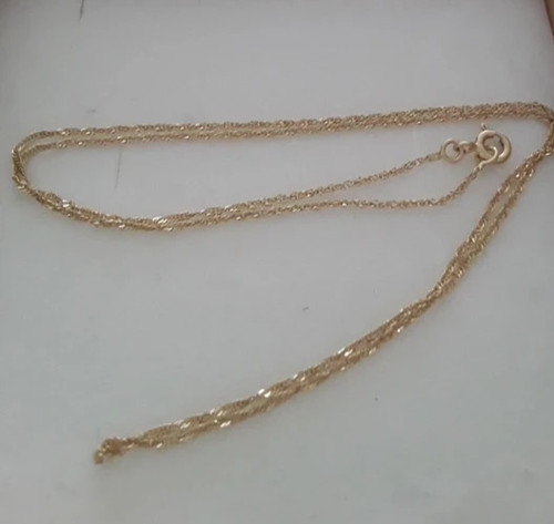 Chaîne maille fantaisie or - chaîne,