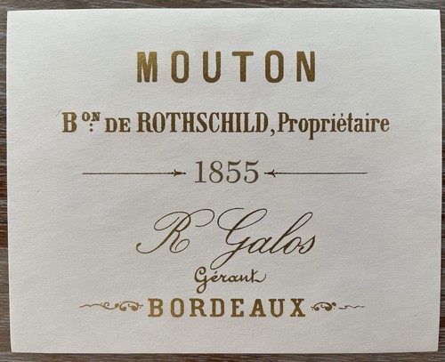 étiquette château mouton - Étiquette,