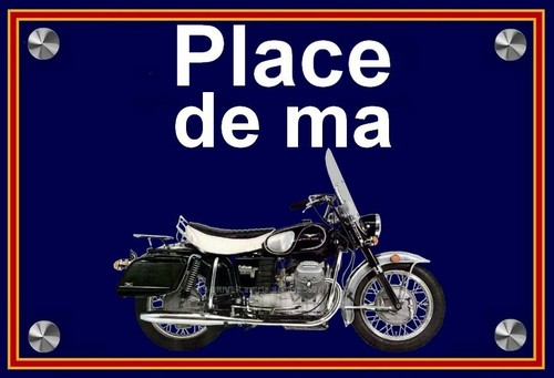 Plaque place ma moto - ma,