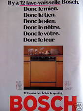 PUBLICITÉ IL Y A 12 LAVE VAISSELLE BOSCH 