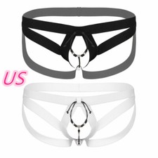 Men's Sexy Underwear Jockstrap O Ring G-String Briefs Strappy Thong Lingerie