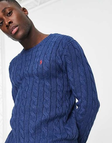 Pul ralph lauren torsadé bleu - ralph,