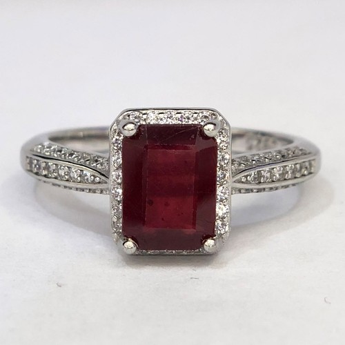 Bague octogonale argent - en,