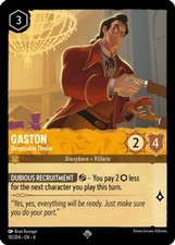 4x Gaston - Despicable Dealer - 10/204 - Super Rare NM-Mint Disney Lorcana: Ursu