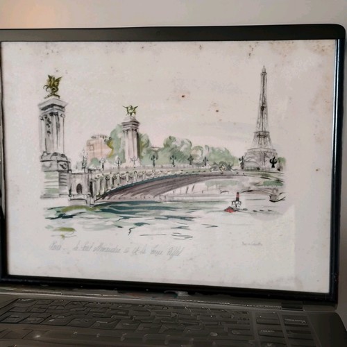 Aquarelle signée panicotte - signÉe,