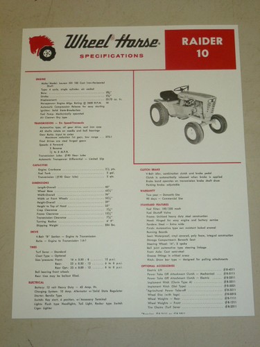 Wheel horse tractor - wheel,