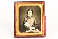 Daguerreotype of Young Lady in Half a 1/6 Plate Wood Composite Union Case V26