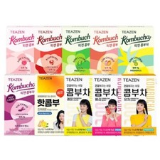 TEAZEN Kombucha 10 Flavor Set 10 sticks x 10 Flavors Lemon Berry Peach Pineapple