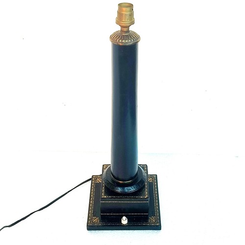 Ancienne lampe gainée - ancienne, cuir