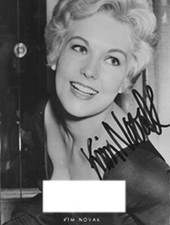AUTOGRAPHE KIM NOVAK 15 X 20