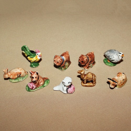 Set fèves en porcelaine - set, 9