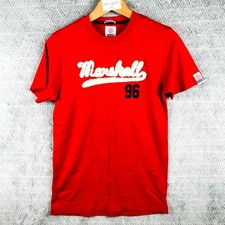 Marshall Original Tee Shirt Homme S Rouge 100% Coton Logo Brodé Chenille "96"