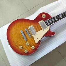 Factory Customized Electric Guitar,Sunburst Color Tiger Flame Top Gitaar