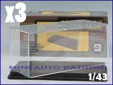 Lot de 3 Boites vitrine - Echelle 1/43 - Marque Triple9 -