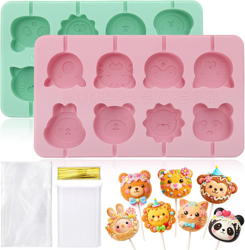 Pack silicone cake pop molds - 2,