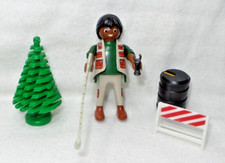 PLAYMOBIL - FÔRET  - HOMME BUCHERON SCIE SAPIN BARIL - 1997 GEOBRA