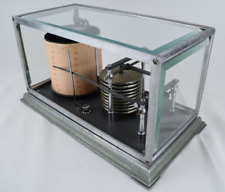 OLD BAROGRAPH CHROME ROLL RECORDER BEVELED GLASS JULES RICHARD?
