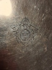 Magnifique Plat Argent Metal Blanc Christofle XIX Eme Hotel Kaiserhof