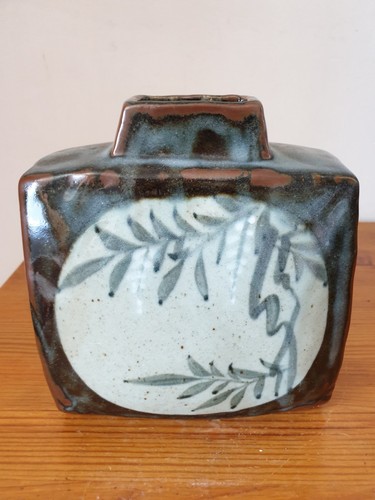 Magnifique vase plat japonais