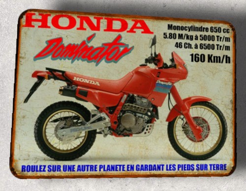 Plaque métal vintage honda - vintage,