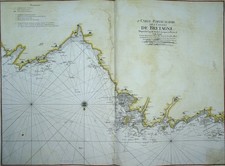 Bretagne, Cap Fréhel, l'île de Tome ... Carte par Alexis-Hubert Jaillot, 1693