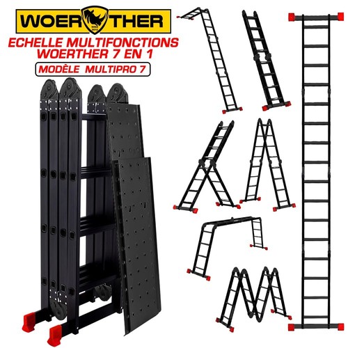échelle pliante woerther en - Échelle,