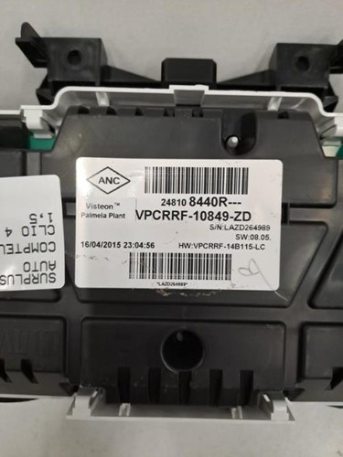 Compteur renault clio - 4, phase