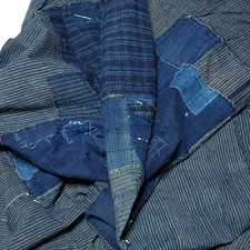 Japanese Antique Boro Textile Futon Cover Indigo Cotton Patchwork 134 × 160 cm