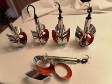 Lustre raak cascade 5 lampes chromées  1970 