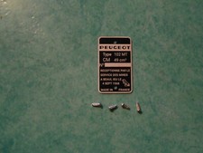 Plaque mines Peugeot 102MT