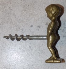 ANCIEN TIRE BOUCHON EN BRONZE