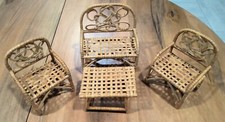 RATTAN LIVING ROOM FOR DOLLHOUSE