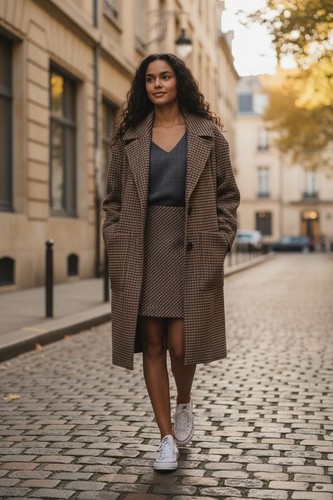 Manteau femme jupe - manteau, +