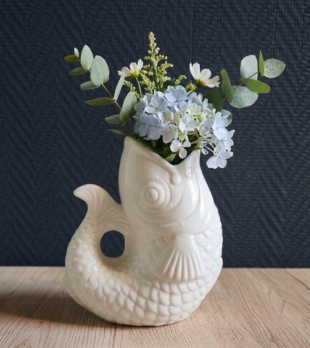 Vase pichet poisson céramique