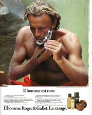ADVERTISEMENT ADVERTISING 034 1984 ROGER & GALLET l'Homme et le rasage