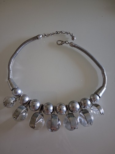 Collier métal perles - perles, de