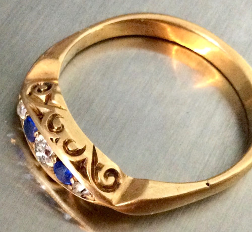 Ancienne bague jarretière - ancienne,