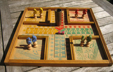 Ancien Jeu de Société Dada Petits Chevaux en Bois