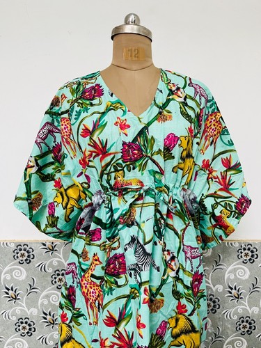 Kaftan floral tigre vert - floral,