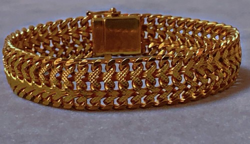 Vtg gourmette bracelet plaqué - vtg,