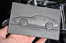 HEAVY VINTAGE AUTOMOBILE CAR BADGE / PLATE # PORSCHE 928 BUDERUS