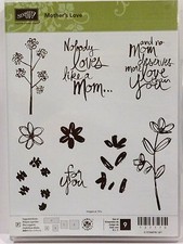 Stampin Up DE MÈRE Amour Photo Polymère Timbres Fleur Tige Pétales Maman Fleurs